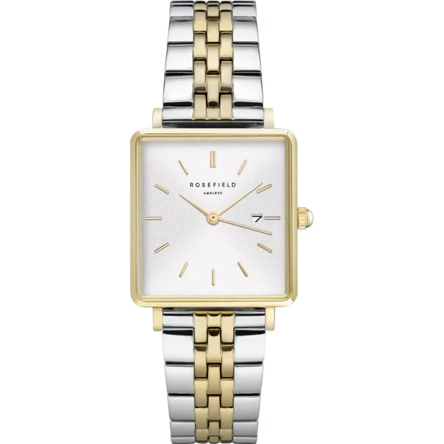 ROSEFIELD The Boxy Two Tone Stainless Steel Bracelet QVSGD-Q013