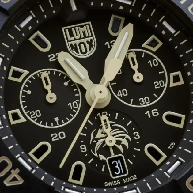 LUMINOX Navy Seal Foundation Chrono Beige Rubber Strap XSN.3590.SET - Image 3