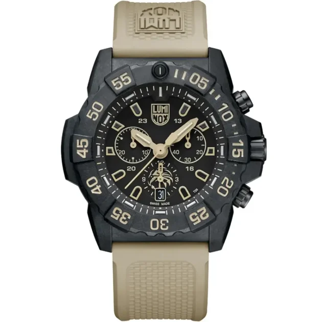 LUMINOX Navy Seal Foundation Chrono Beige Rubber Strap XSN.3590.SET
