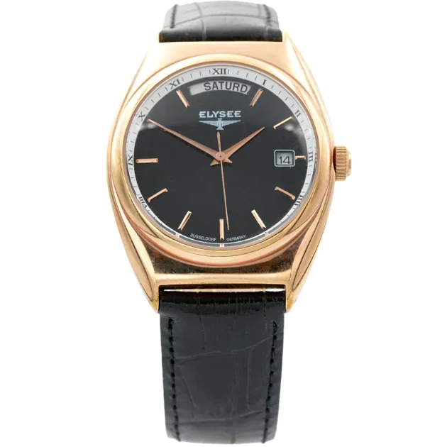 ELYSEE Black Leather Strap 28417