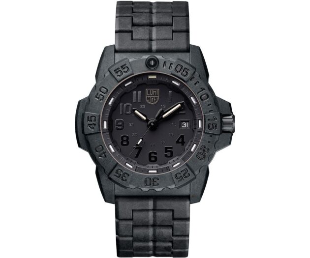 LUMINOX <br> Navy Seal Black Stainless Steel Bracelet <br> 3502.BO