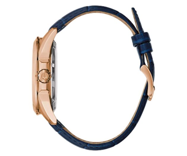 BULOVA  Sutton Automatic Blue Leather Strap  97A161 - Image 2
