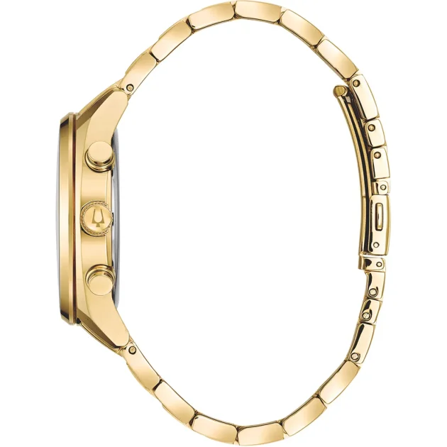 BULOVA Dress Chrono Gold Stainless Steel Bracelet 97C109 - Image 2