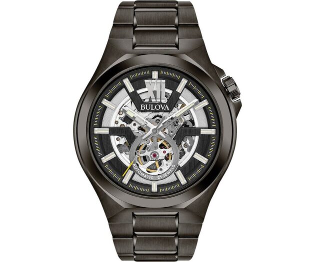 BULOVA  Mechanical Auto Black Stainless Steel Bracelet  98A179