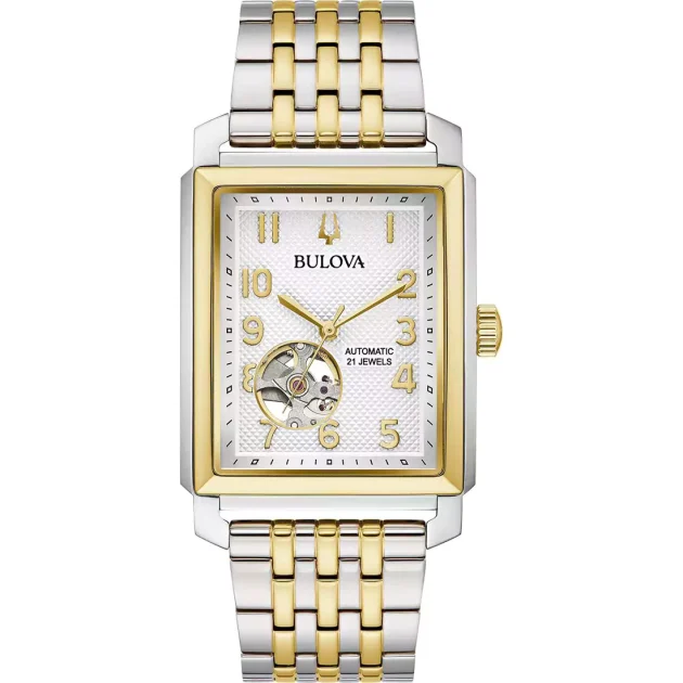 BULOVA Sutton Auto Two Tone Stainless Steel Bracelet 98A308