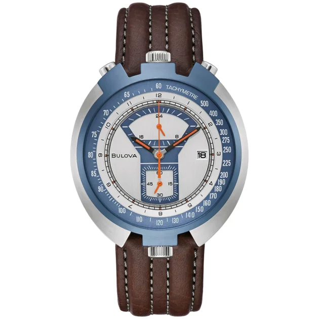 BULOVA  Parking Meter Limited Edition Auto Brown Leather Strap  98B390