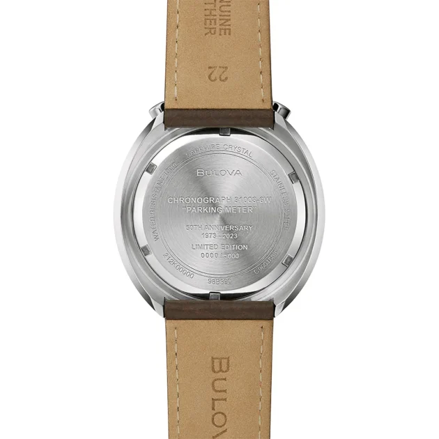 BULOVA  Parking Meter Limited Edition Auto Brown Leather Strap  98B390 - Image 2