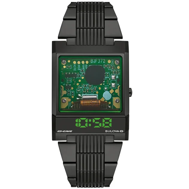BULOVA Computron Black Stainless Steel Bracelet 98C140