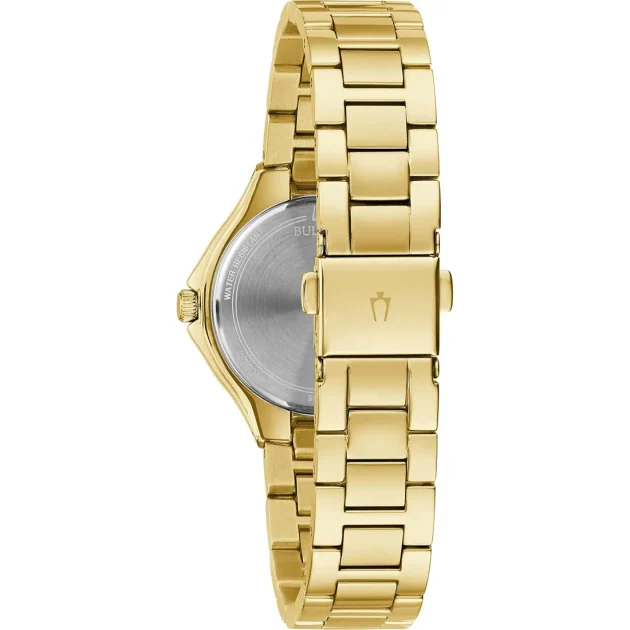 BULOVA Crystal Swarovski Gold Stainless Steel Bracelet 98L295 - Image 3