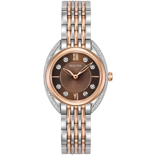 BULOVA  Classic Diamond Two Tone Stainless Steel Bracelet  98R230