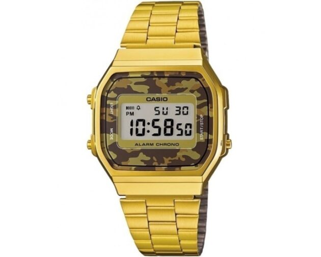 CASIO  Vintage Collection Gold Stainless Steel Bracelet  A-168WEGC-5EF
