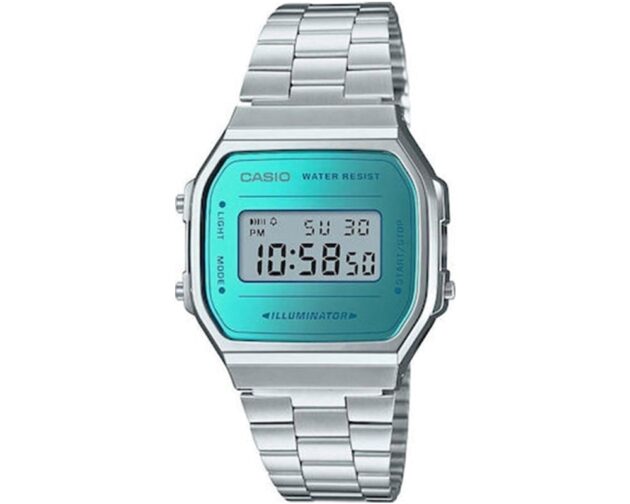 CASIO  Collection Vintage Silver Stainless Steel  A-168WEM-2EF