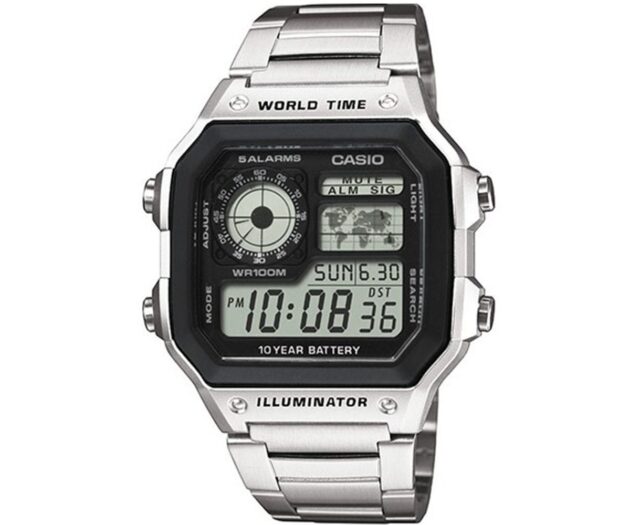 CASIO  Collection Digital Stainless Steel  AE-1200WHD-1AVEF