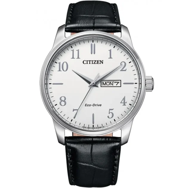 CITIZEN Eco-Drive Black Leather Strap BM8550-14AE