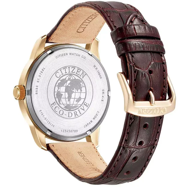 CITIZEN Eco-Drive Brown Leather Strap BM8553-16AE - Image 3