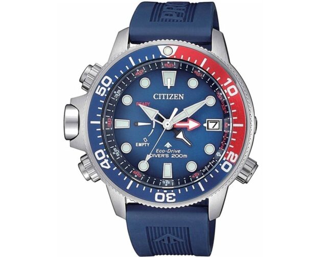 CITIZEN  Promaster Eco-Drive Aqualand Blue Rubber Strap  BN2038-01L