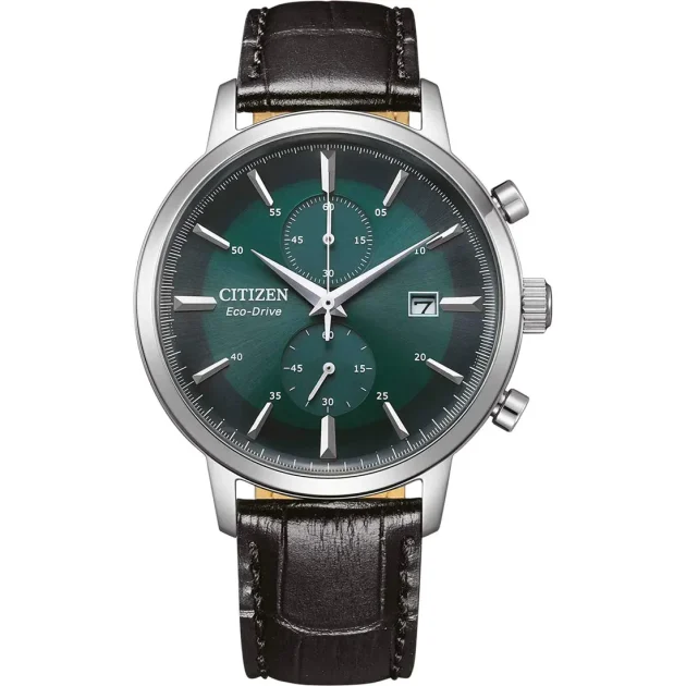 CITIZEN Eco-Drive Black Leather Strap CA7069-24X