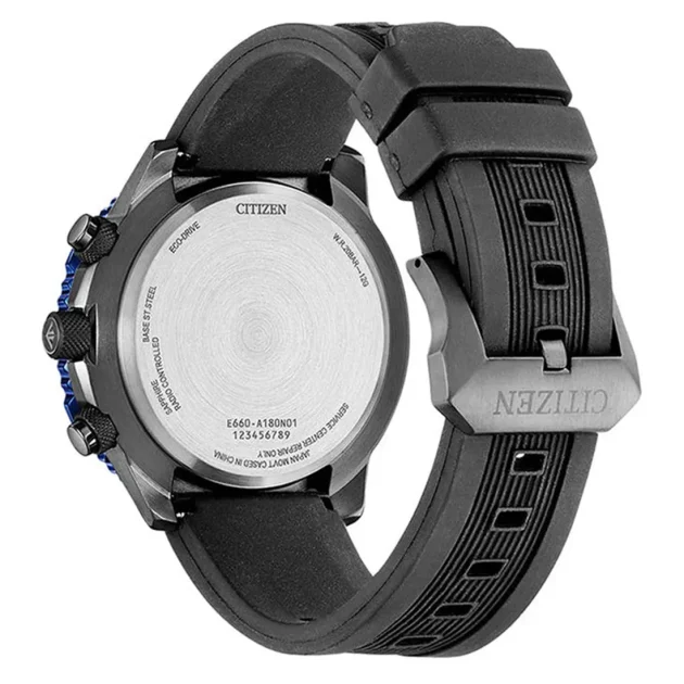 CITIZEN Eco Drive Radio Controlled Black Rubber Strap CB5006-02L - Image 3