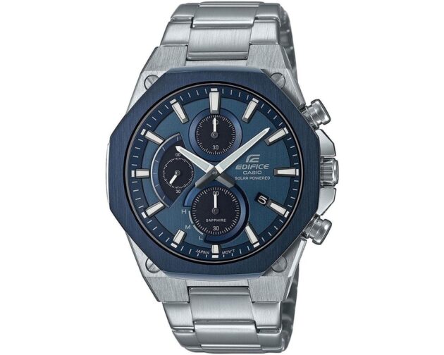CASIO  Edifice Solar Chronograph Silver Stainless Steel Bracelet  EFS-S570DB-2AUEF