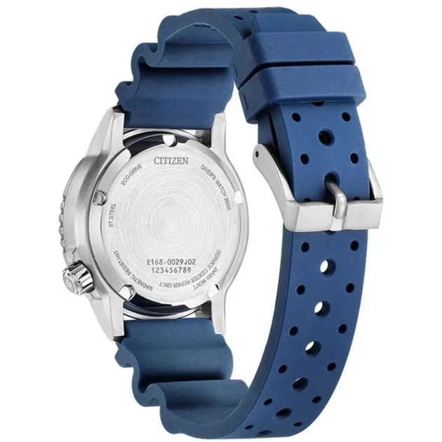 CITIZEN Eco-Drive Blue Rubber Strap EO2021-05L - Image 3