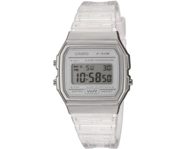 CASIO  Collection Digital White Rubber Strap  F-91WS-7EF
