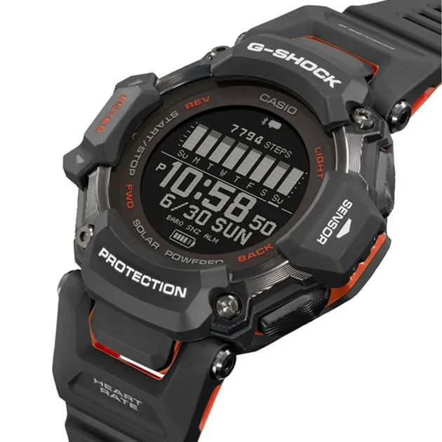 CASIO G-Shock Smart Black Rubber Strap GBD-H2000-1AER - Image 3