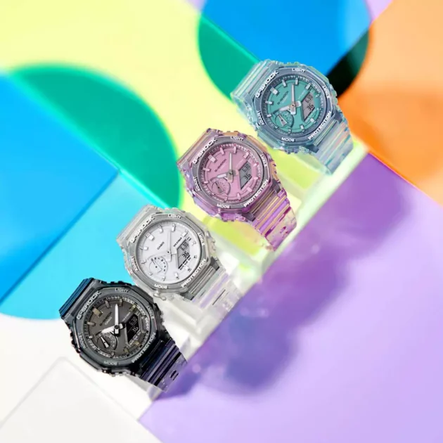 CASIO G-Shock Chrono Grey Rubber Strap GMA-S2100SK-1AER - Image 3
