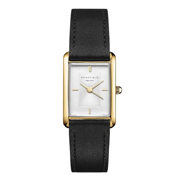 ROSEFIELD The Heirloom Black Leather Strap HWBLG-H06