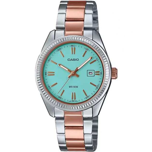 CASIO Collection Two Tone Stainless Steel Bracelet LTP-1302PRG-2AVEF