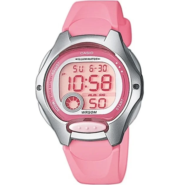 CASIO  Kids Digital Collection Pink Rubber Strap  LW-200-4BVDF