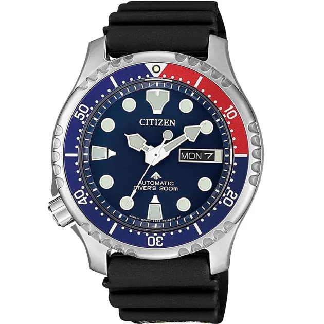 CITIZEN Promaster Auto Black Rubber Strap NY0086-16LE