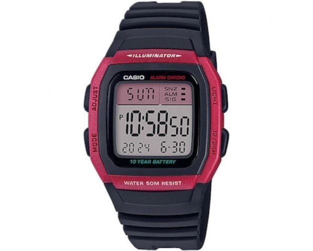CASIO  Collection Chronograph Black Rubber Strap  W-96H-4AVEF