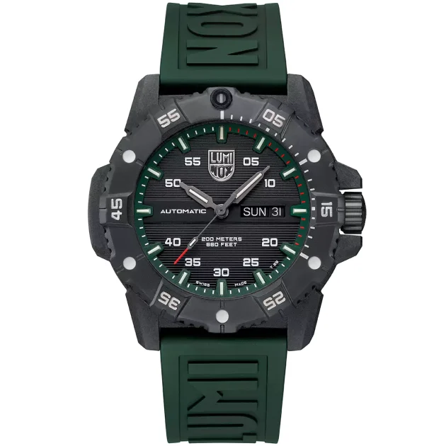 LUMINOX Master Carbon Auto Green Rubber Strap 3877.SEA