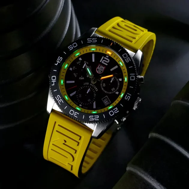 LUMINOX Pacific Diver Chrono Yellow Rubber Strap 3145.SEA - Image 6