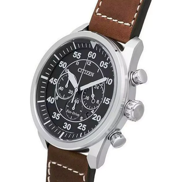 CITIZEN Eco-Drive Brown Leather Strap CA4210-16E - Image 2