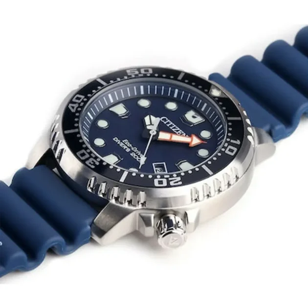 CITIZEN Promaster Eco Drive Blue Rubber Strap ΒΝ0151-17L - Image 2