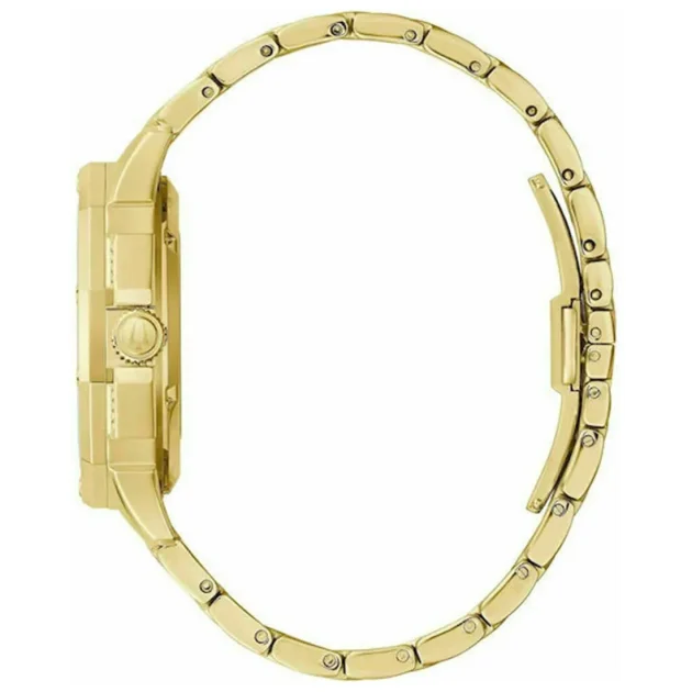 BULOVA Octava Crystals Auto Gold Stainless Steel Bracelet 98A292 - Image 2