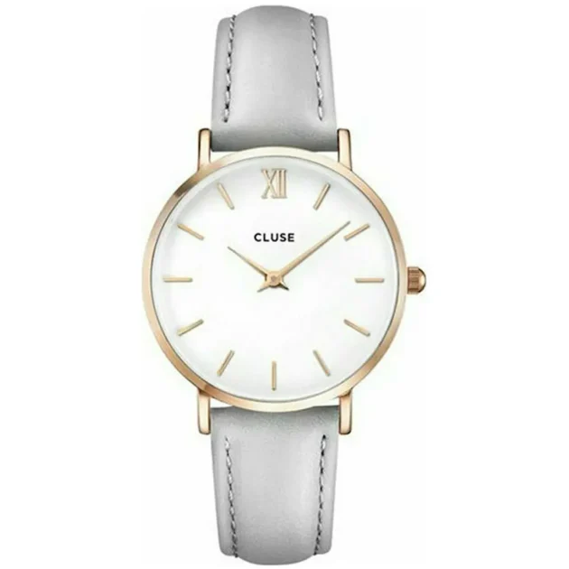 CLUSE  Minuit Grey Leather Strap  CW0101203010