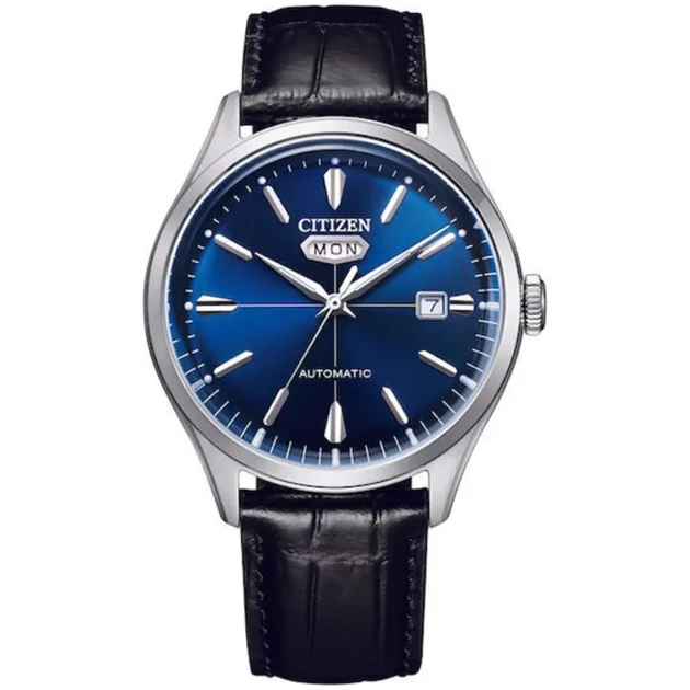 CITIZEN Gents C7 Series Auto Black Leather Strap NH8390-20LE