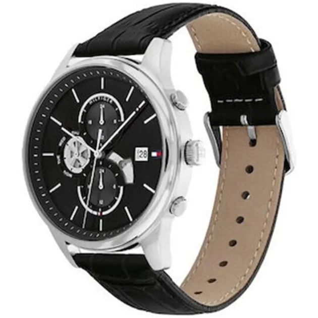 TOMMY HILFIGER Weston Black Leather Strap 1710502 - Image 2