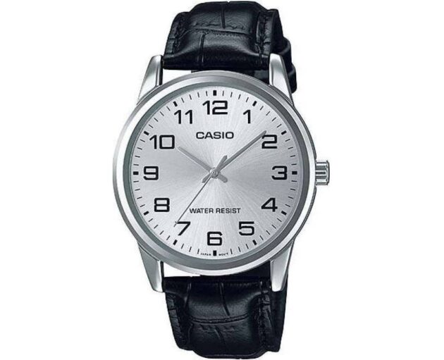 CASIO  Collection Black Leather Strap   MTP-V001L-7BUDF