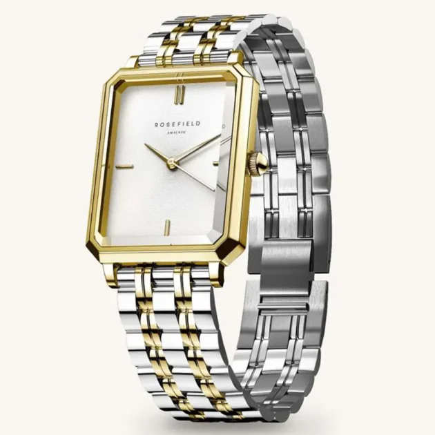 ROSEFIELD The Octagon XS Two Tone Stainless Steel Bracelet OWDSG-O62 - Image 2