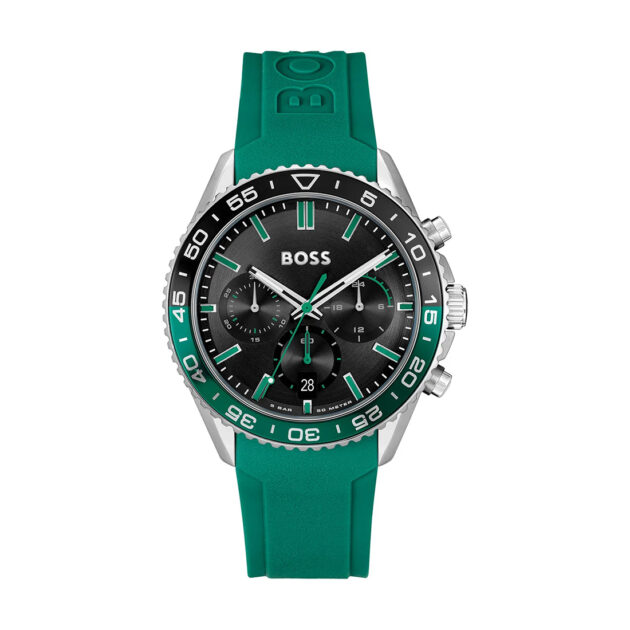 BOSS Runner Green Silicone Strap 1514246