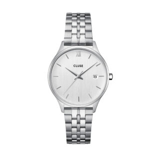CLUSE Minuit Date Silver Stainless Steel Bracelet CW14303