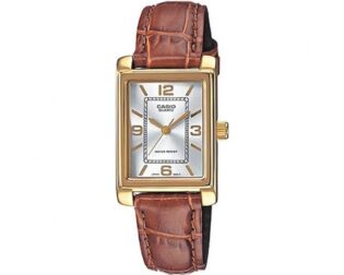 CASIO Standard Collection Brown Leather Strap LTP-1234PGL-7AEG