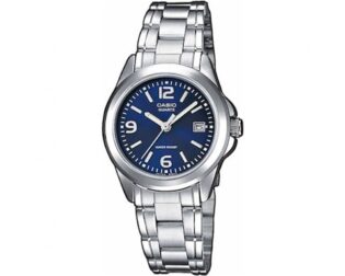 CASIO Standard Collection Silver Stainless Steel Bracelet LTP-1259PD-2AEF