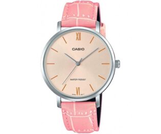 CASIO Standard Collection Pink Leather Strap LTP-VT01L-4BUDF