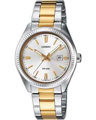 CASIO Standard Collection Two Tone Stainless Steel Bracelet  MTP-1302PSG-7AVEF