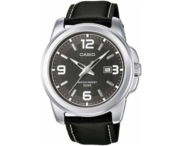 CASIO Standard Collection Black Leather Strap MTP-1314PL-8AVEF