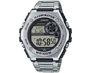 CASIO Standard Collection Silver Stainless Steel Bracelet MWD-100HD-1AVEF